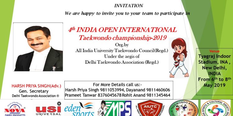 4th India open international Taekwondo championship-2019,4th India open international Taekwondo championship-2019
